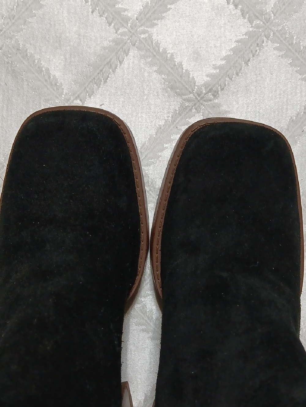 Copper Key Chunky Platform Leather Suede Black Heeled Ankle Boots Size 7 - Picture 2 of 10